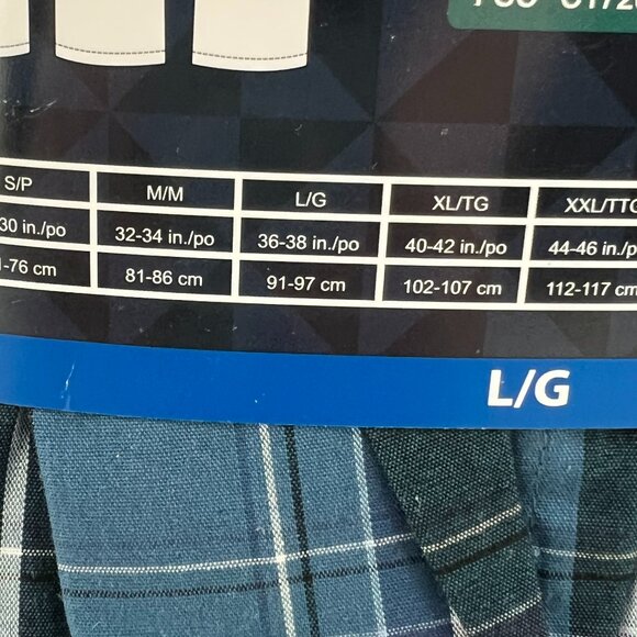 Majestic | Men's Lounge Pants | 2 Pack | Blue & Grey Plaid | Large - Picture 4 of 4